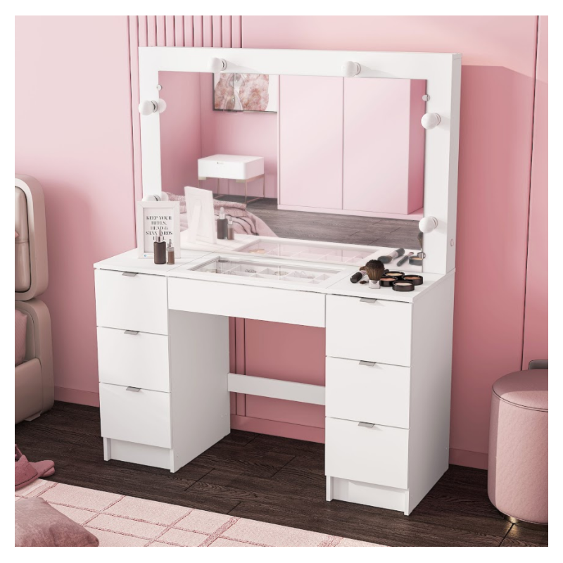 Penteadeira Politorno Franca Branco Fosco-dff1d123-fff4-4b10-9012-8da40d2bef02