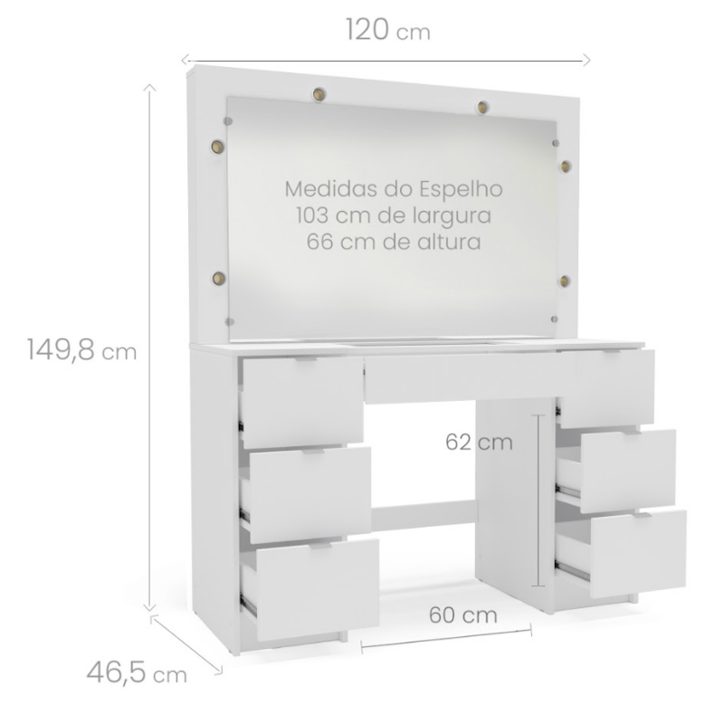 Penteadeira Politorno Franca Branco Fosco-7585c4ab-d5b1-43ab-8cf3-9f48400892cb