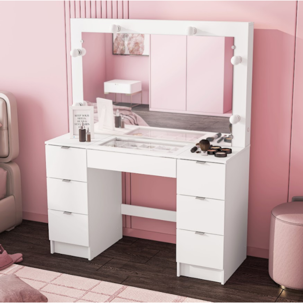 Penteadeira Politorno Franca Branco Fosco-b2b926a1-e9ec-4a68-b59d-bacb9dd58d16