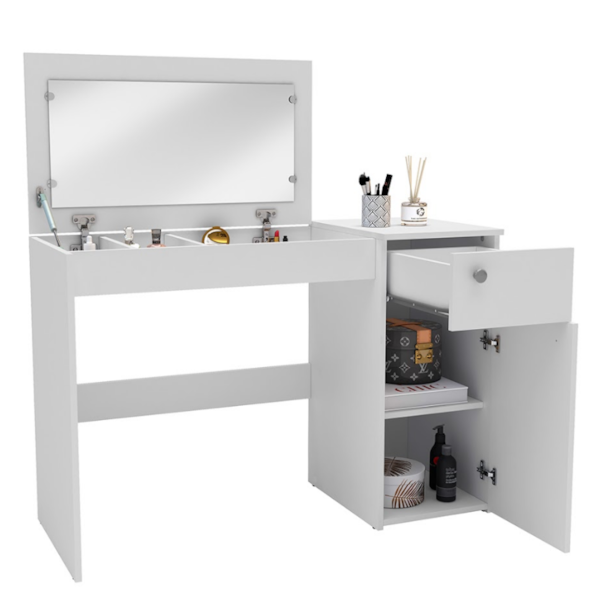 Penteadeira Politorno Iracema Branco com Espelho-8dfd63f6-fac5-4469-922a-9f794d7f1660