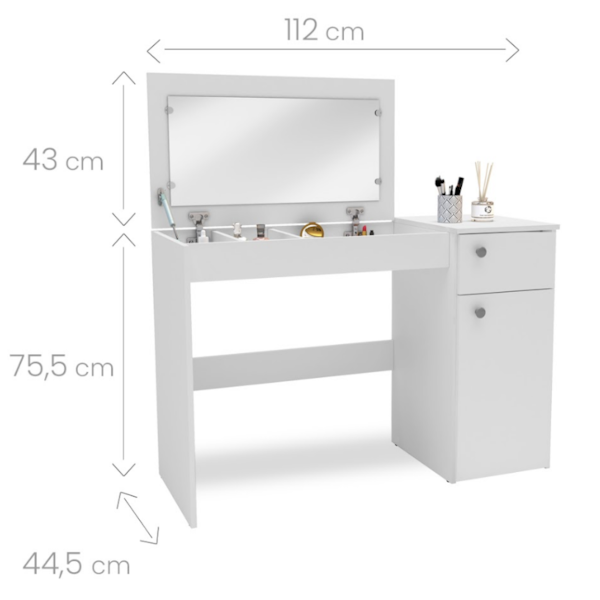 Penteadeira Politorno Iracema Branco com Espelho-993489f3-7537-4d7b-b883-6a57e7fca1b6