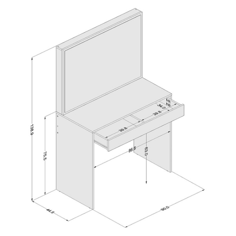Penteadeira Politorno Virgínia Branco com Espelho-1b5a399f-1fca-4288-b51f-ec206fa3211f