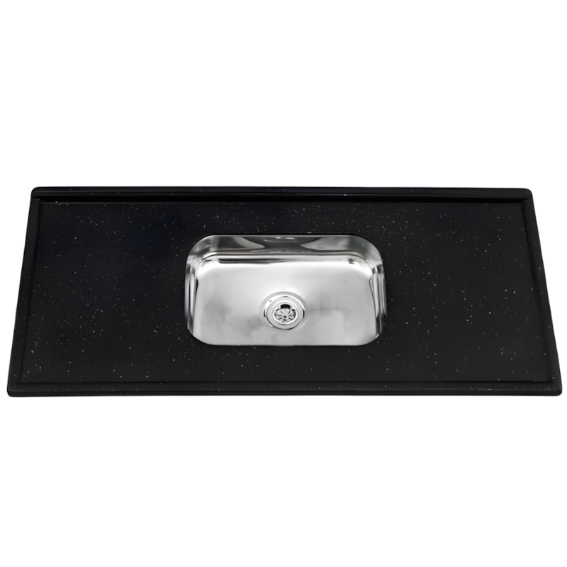 Pia Decoralita Granito Sintetico 12L Bojo Inox 120X54 Preto Absoluto-c7542019-7ece-4252-ab14-0c8ad4657a78