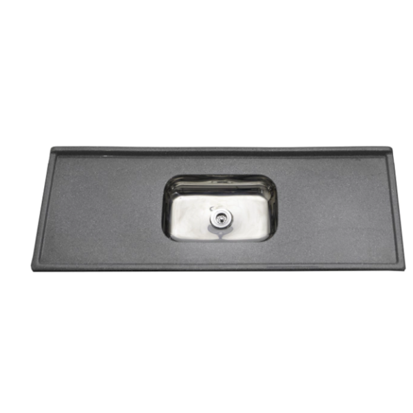 Pia Decoralita Granito Sintetico 12L Bojo Inox 150X54 Cinza Real-87f7b9af-f9ba-4c21-8666-74b40e593306