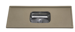 Pia Decoralita Granito Sintetico 12L Bojo Inox 150X54 Marrom Imperial