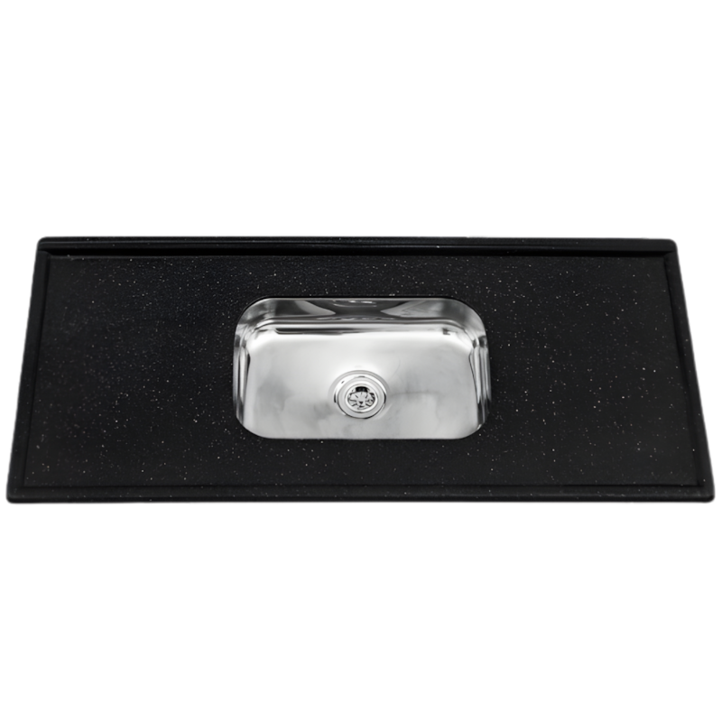 Pia Decoralita Granito Sintetico 12L Bojo Inox 150X54 Preto Absoluto-d96b88f7-92fe-4223-aa88-bb42728ce80a