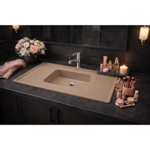 Pia Decoralita Premium 11L Granito 150X54 Marrom Imperial