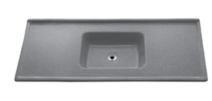 Pia Decoralita Premium 8,5L Granito 100X50 Cinza Real