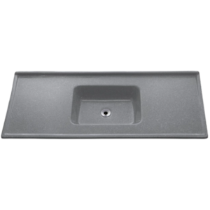 Pia Decoralita Premium 8,5L Granito 100X50 Cinza Real