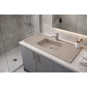 Pia Decoralita Premium 8,5L Granito 100X50 Marrom Imperial