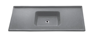 Pia Decoralita Premium 8,5L Granito 120X54 Cinza Real