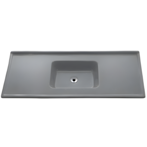 Pia Decoralita Premium 8,5L Granito 120X54 Cinza Real