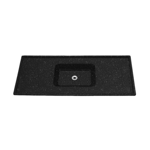 Pia Decoralita Premium 8,5L Granito Sintetico 100X50 Preto Absoluto-053e782c-2be5-4eda-a034-6ce0addd766e
