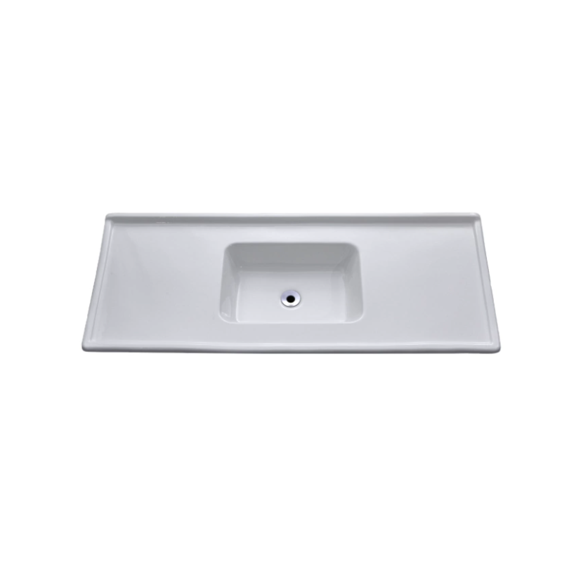 Pia Decoralita Premium 8,5L Marmore 120X54 Branco Gelo