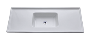 Pia Decoralita Premium 8,5L Marmore 120X54 Branco Gelo