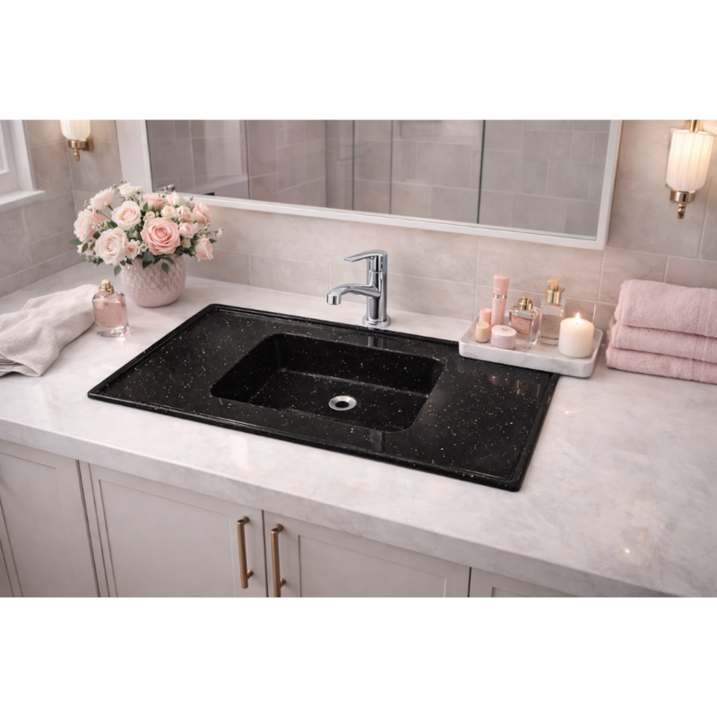 Pia Decoralita Premium Granito Sintetico 150X54 Preto Absoluto-6bef5313-0911-4a29-99f1-a50ee1748ab2