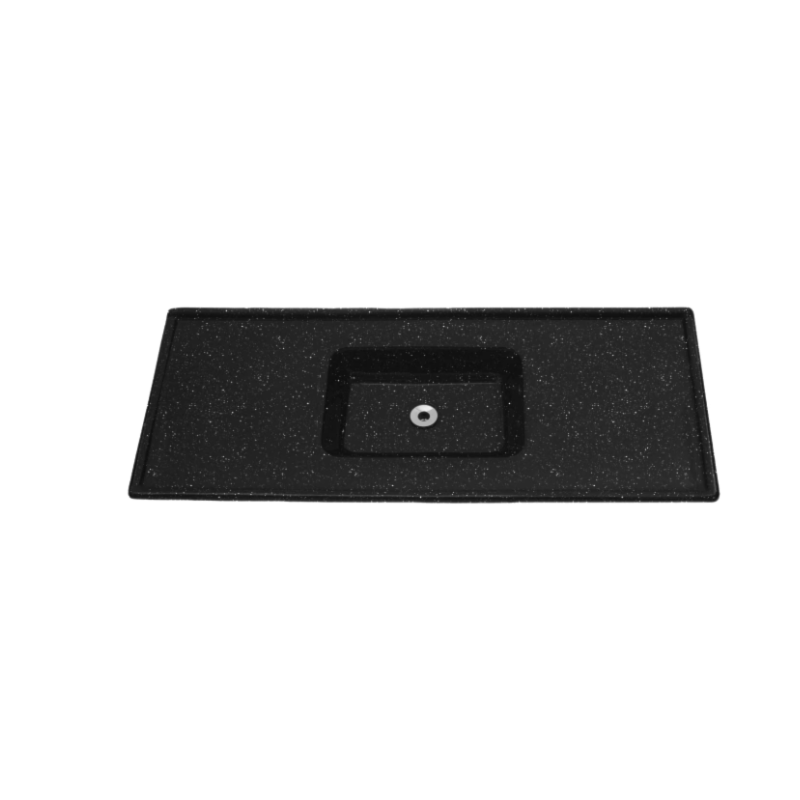 Pia Decoralita Premium Granito Sintetico 150X54 Preto Absoluto