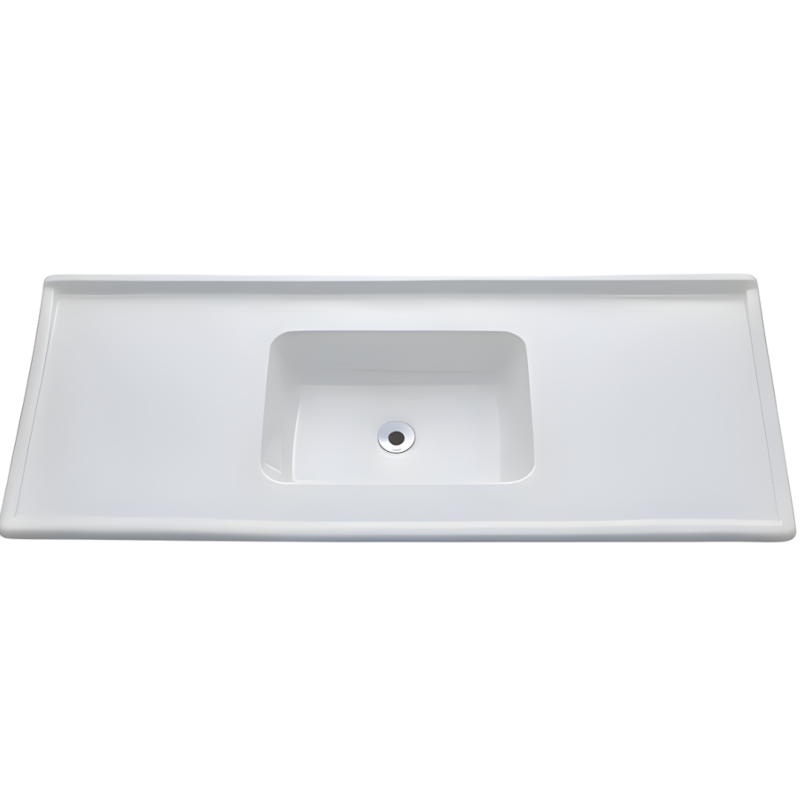 Pia Decoralita Premium Marmore 100X50 Branco Gelo-101e3812-d78e-4931-83f8-e03bd07ec6a1
