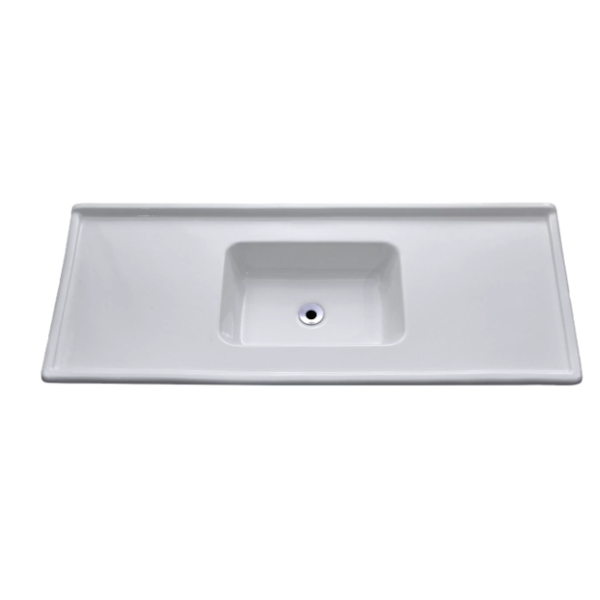 Pia Decoralita Premium Marmore 100X50 Branco Gelo-40e0a152-a662-43bf-ae97-91334304120d