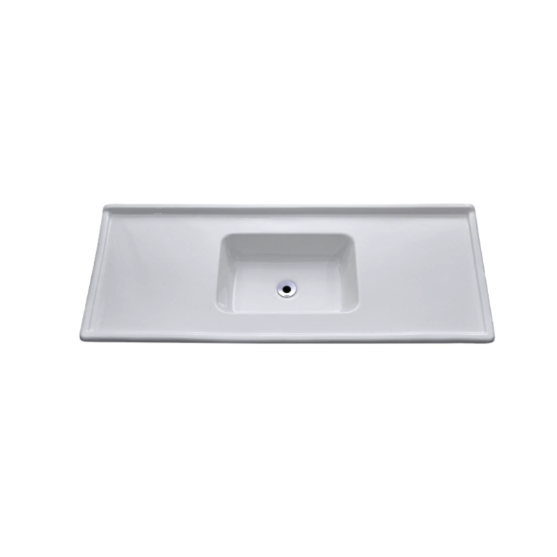 Pia Decoralita Premium Marmore 100X50 Branco Gelo