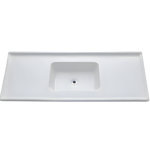 Pia Decoralita Premium Marmore 100X50 Branco Gelo