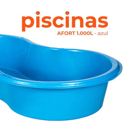 PIiscina Afort Feijao 1000L sem Tampa Azul