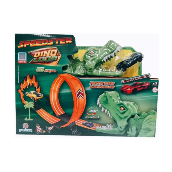 Pista Loop de Brinquedo Macro para Carrinhos de Plasticos Dino e Shark-5c1c9de3-152c-4688-8db3-3d201b5ab8fd
