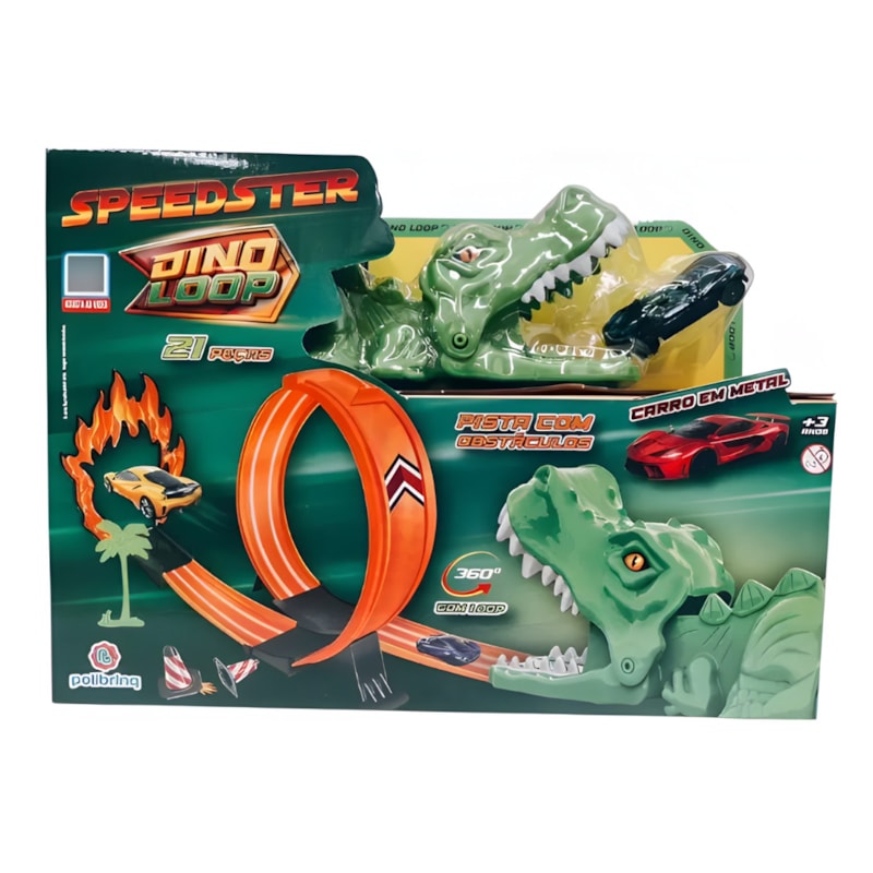 Pista Loop de Brinquedo Macro para Carrinhos de Plasticos Dino e Shark-4a2562a5-8ae4-4eba-a76d-99dc99a530dc