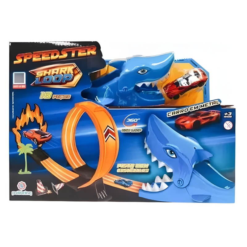 Pista Loop de Brinquedo Macro para Carrinhos de Plasticos Dino e Shark-1a1ddcd2-72f7-4971-bcb8-00c71daff532