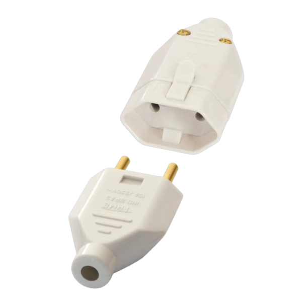 Plugue e Tomada Fame 2P Macho e Femea 10A/250V Cinza-63b31773-0b51-44c0-b682-1d843b16b3ff