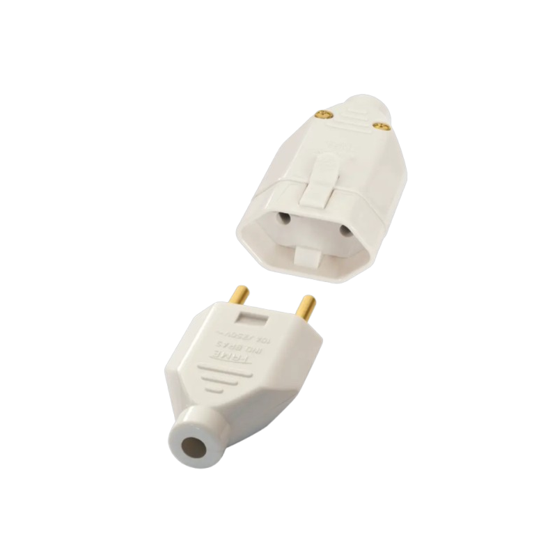 Plugue e Tomada Fame 2P Macho e Femea 10A/250V Cinza