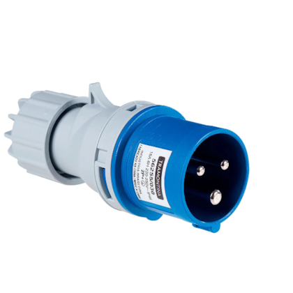 Plugue Movel Industrial Tramontina 2P+T 16A 220-250V 6H IP44Azul