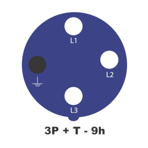 Plugue Movel Industrial Tramontina 3P+T 16A 220-250V 9H IP44Azul