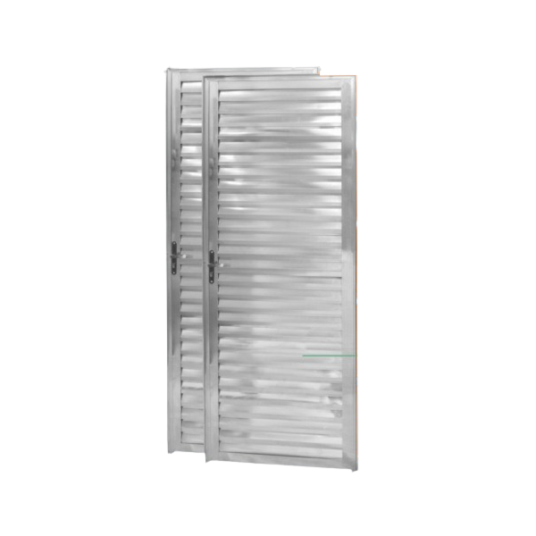 Porta CLM Aluminio 70x210 Veneziana Branca Direita Premium-80e374bd-c050-4104-bffd-861a8f72622c