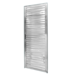 Porta CLM Aluminio Natural 60X210 Veneziana Direita Premium