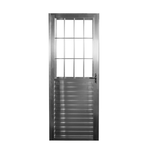 Porta Quality Postigo Home 0,80XA2,10M Lado Direito de Aluminio Branco de Vidro Canelado-7f2f3013-cacd-4697-a3f3-958bc0e5799d