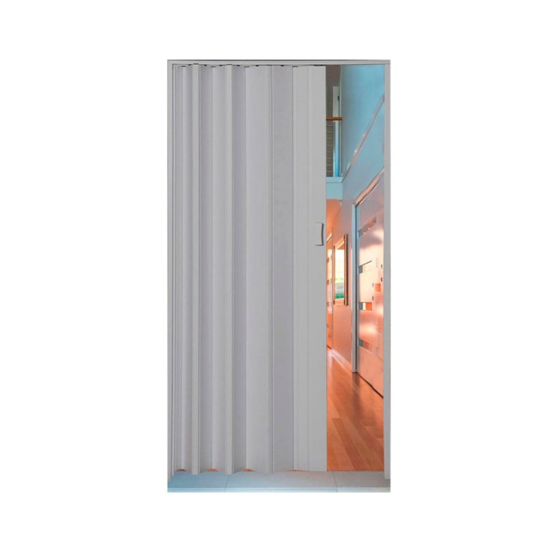 Porta Sanfonada Duda 0,62CMX2,10M PVC Cinza Claro