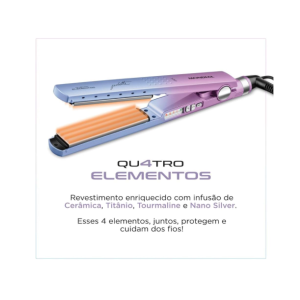 Prancha Alisadora Mondial By Juliette Bivolt P-JU-03 Azul/Rosa-81424873-9403-483d-9f20-8f67b8f76357