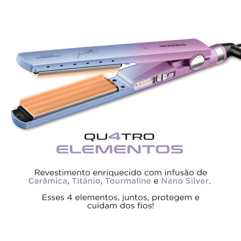 Prancha Alisadora Mondial By Juliette Bivolt P-JU-03 Azul/Rosa-9619ba36-81b0-4c75-8e72-5b0f8d91438b