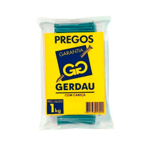 Prego Gerdau CCAB 15X27-2.1/2X13 POL CAIXA 20-d66dadcc-55f1-4a9f-a2df-da54e30e8a84