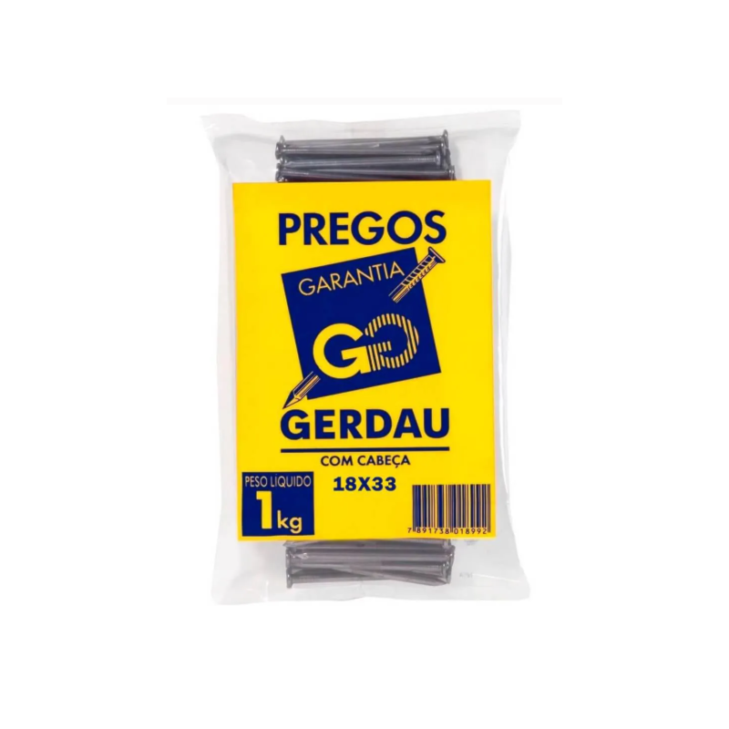 Prego Gerdau CCAB 18X33-3X10 POL CX 20 