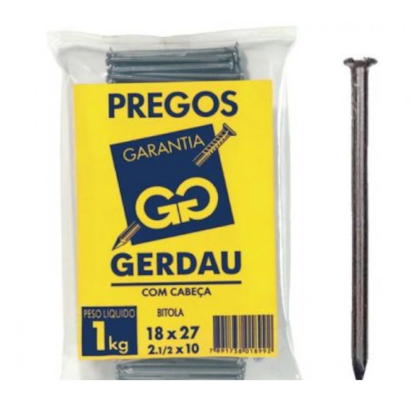 Prego Gerdau CCAB 18X36-3.1/4X10 POL Caixa 20