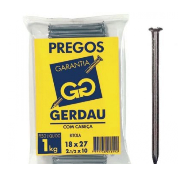 Prego Gerdau CCAB 18X36-3.1/4X10 POL Caixa 20-4e49c755-055a-4dd5-8a54-9b18ea4ee2cd