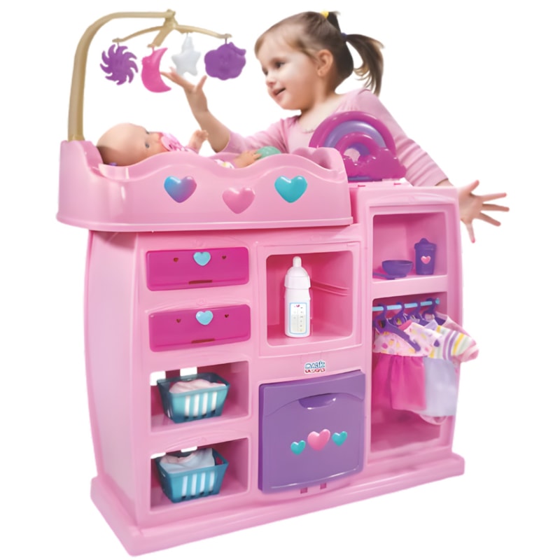 Quarto dos Sonhos Magic Toys 2 em 1 Rosa Infantil com Acessórios-af03557b-26cc-44ed-a132-9cc3adb27ed7