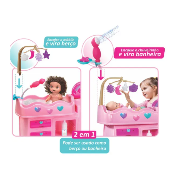 Quarto dos Sonhos Magic Toys 2 em 1 Rosa Infantil com Acessórios-4c5db070-c3e1-4892-9330-ffcdc96d755b