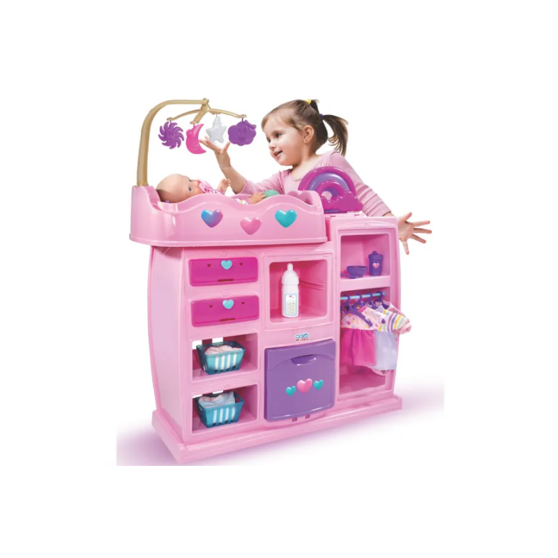 Quarto dos Sonhos Magic Toys 2 em 1 Rosa Infantil com Acessórios