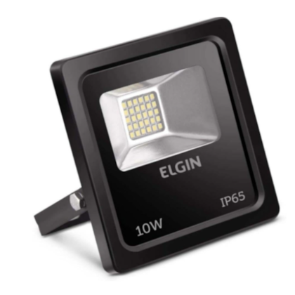 Refletor Elgin Led 10W 6500K Preto