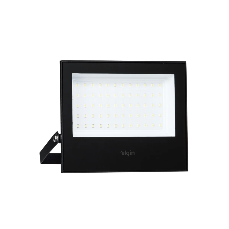 Refletor LED Elgin 100W 6500K Preto – Potência e Iluminação Profissional