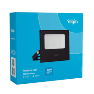 Refletor Led Elgin 30W 6500K Preto
