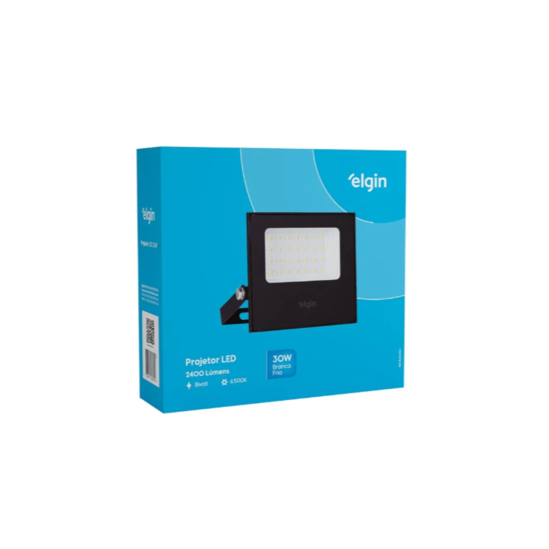 Refletor LED Elgin 30W 6500K Preto – Iluminação Econômica e Eficiente